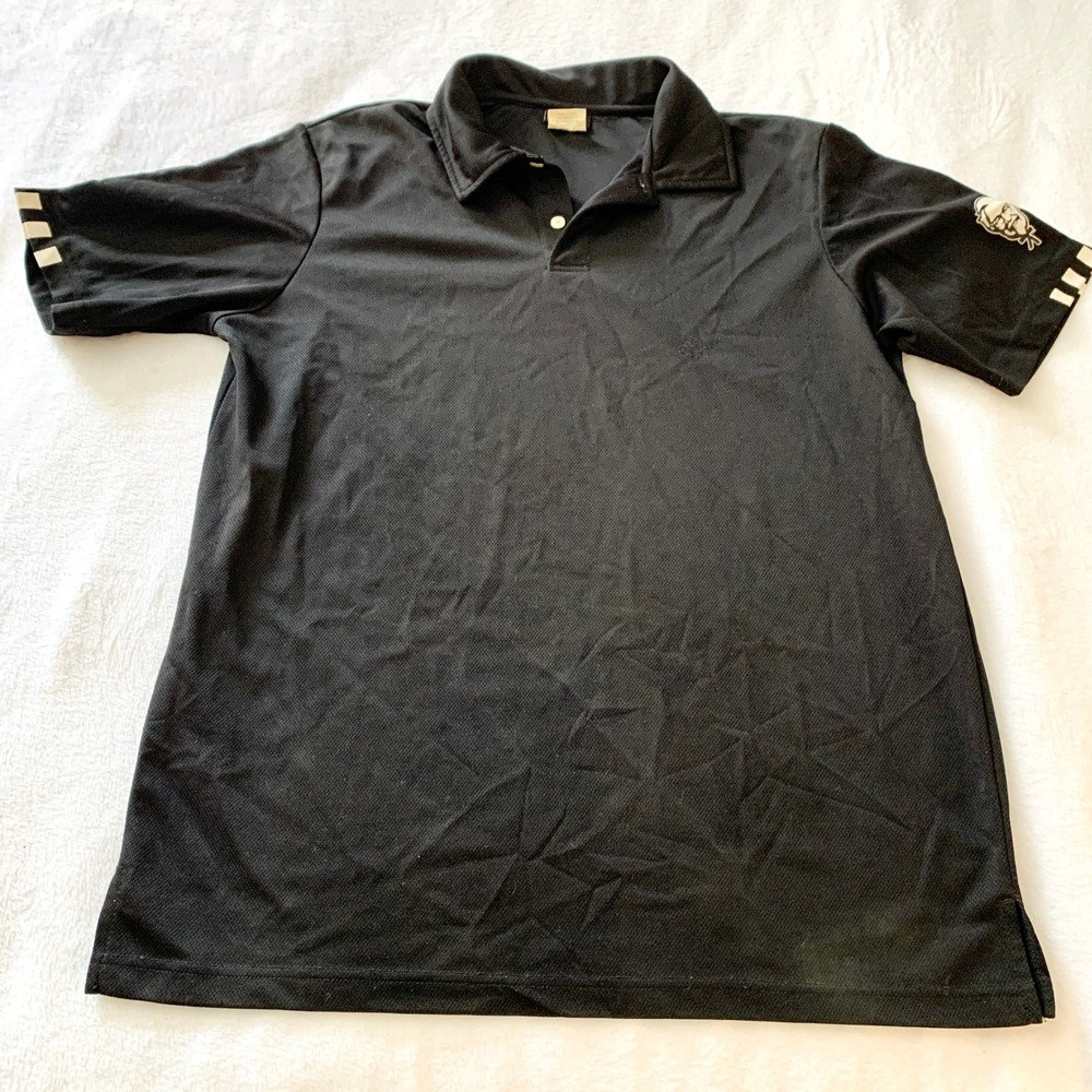 KFC Employee‎ Uniform Polo Shirt Mens Size M Black Performance Mesh KF309 Logo